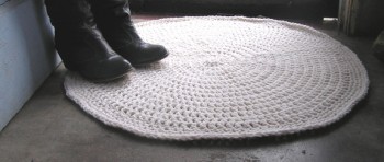 Cottage Shabby Chic Crochet Rug