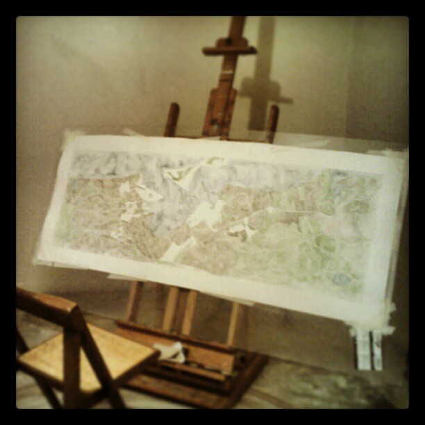 Large watercolor #almostthere #denver #art #watercolor #studio