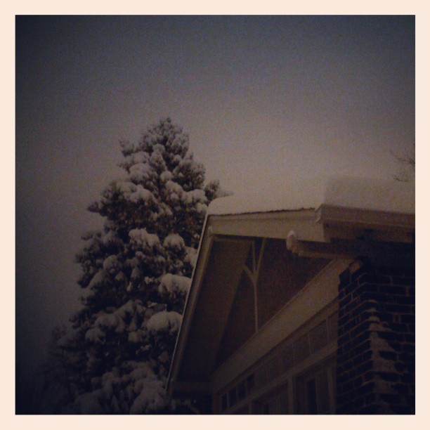 Snowy night #denver #snow