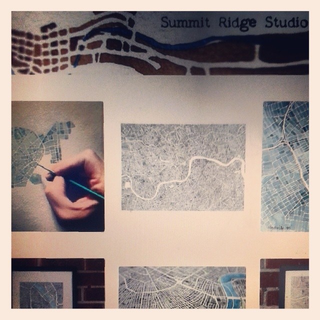 Setting up shop #bigcartel #prints #watercolor #commission #art #design #maps #summitridge #shop shop.summitridgestudio.com