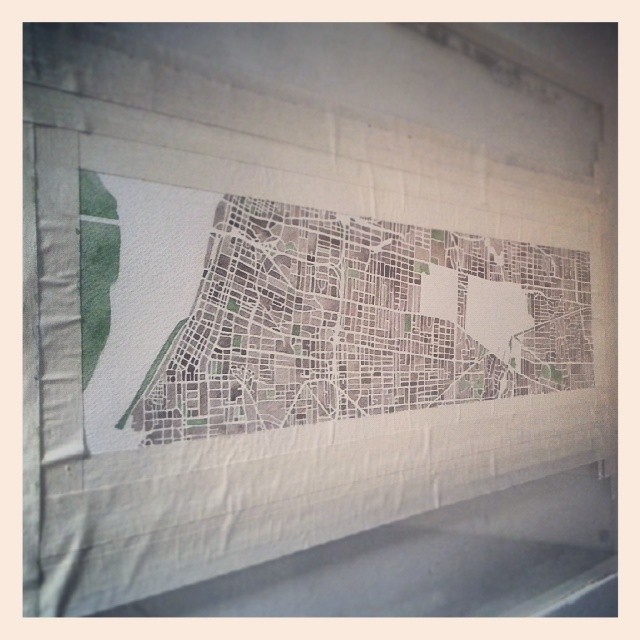 Memphis #painting #map #watercolor #progress #summitridge