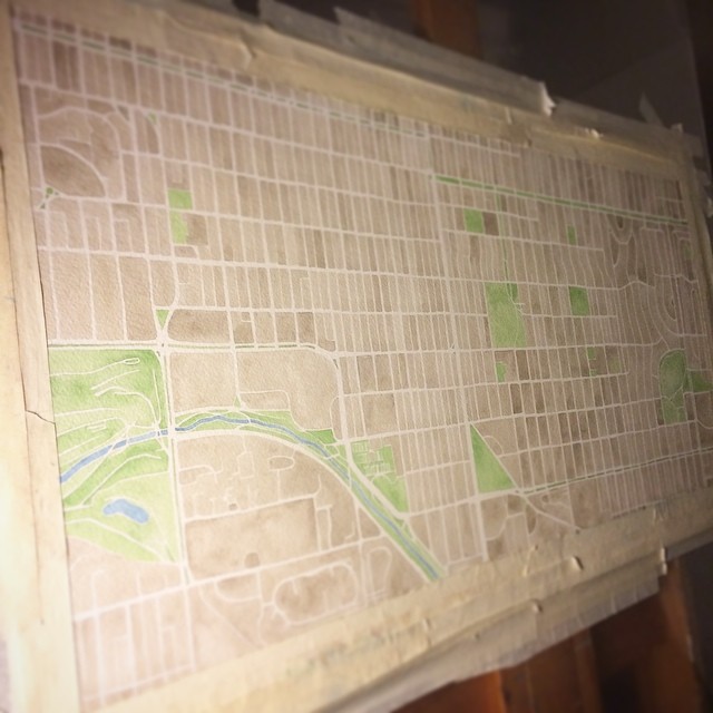 Denver neighborhood #summitridge #map #sepia #parks