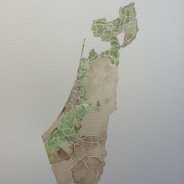 Israel progress #watercolor #map #summitridge