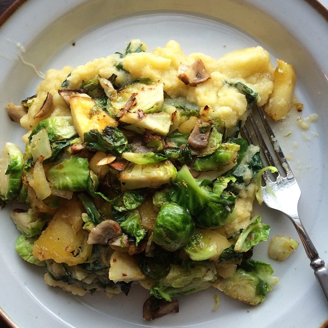 Lunch polenta and veggies perks of working from home #homemade