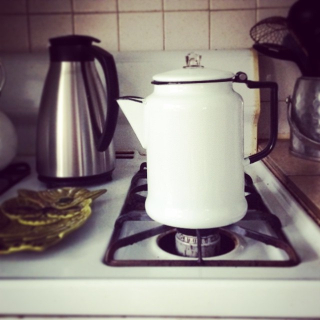 Just bought the last coffee maker I will ever need #loveit #Etsy #GumdropVintage #stovetop #percolator #coffee