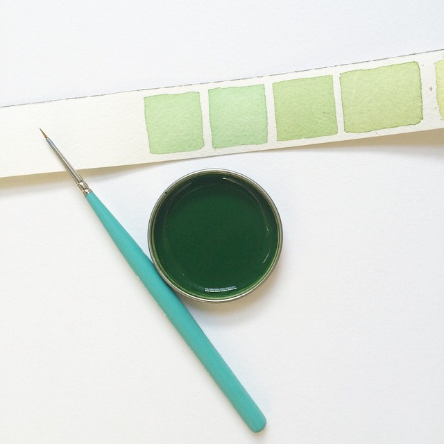 Watercolors #green