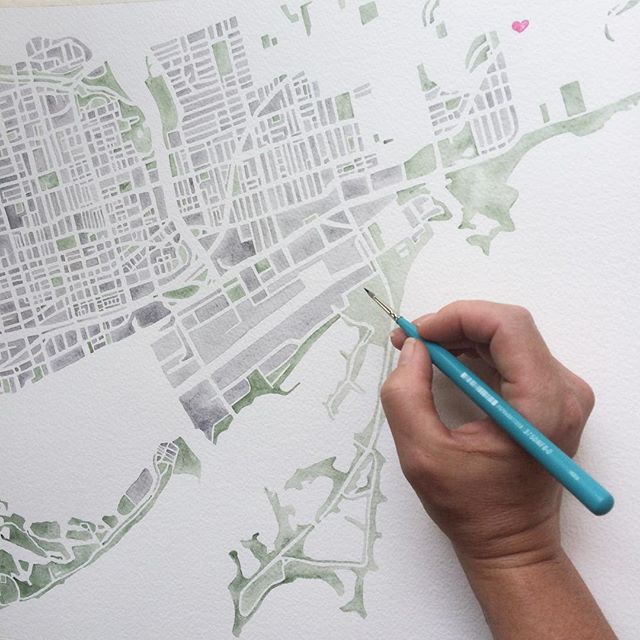 Toronto progress #map #watercolor #summitridge