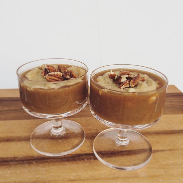 The prettiest desert I have made #forksoverknives #pumpkin #cashew #parfait #vegan