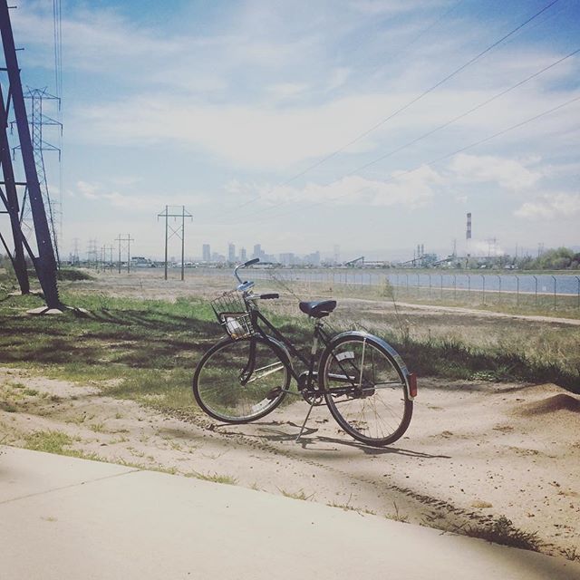 Lunch ride cruising #Denver #southplatteriver #schwinn #traveler #kickback #vegan #vintagebike