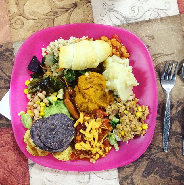 Vegan potluck last night. I ate way too much but it was all wonderful. It’s always great to get together with a great like minded group of friends and share good food. #vegan #potluck #friends