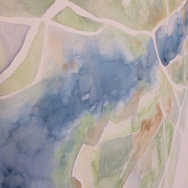 Details of watercolor #summitridgestudio #customwatercolormap