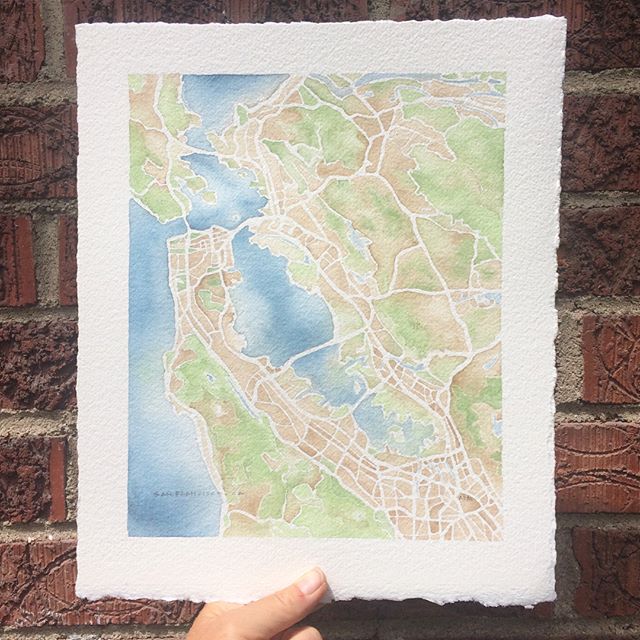 San Francisco CA #watercolormap #summitridgestudio #california